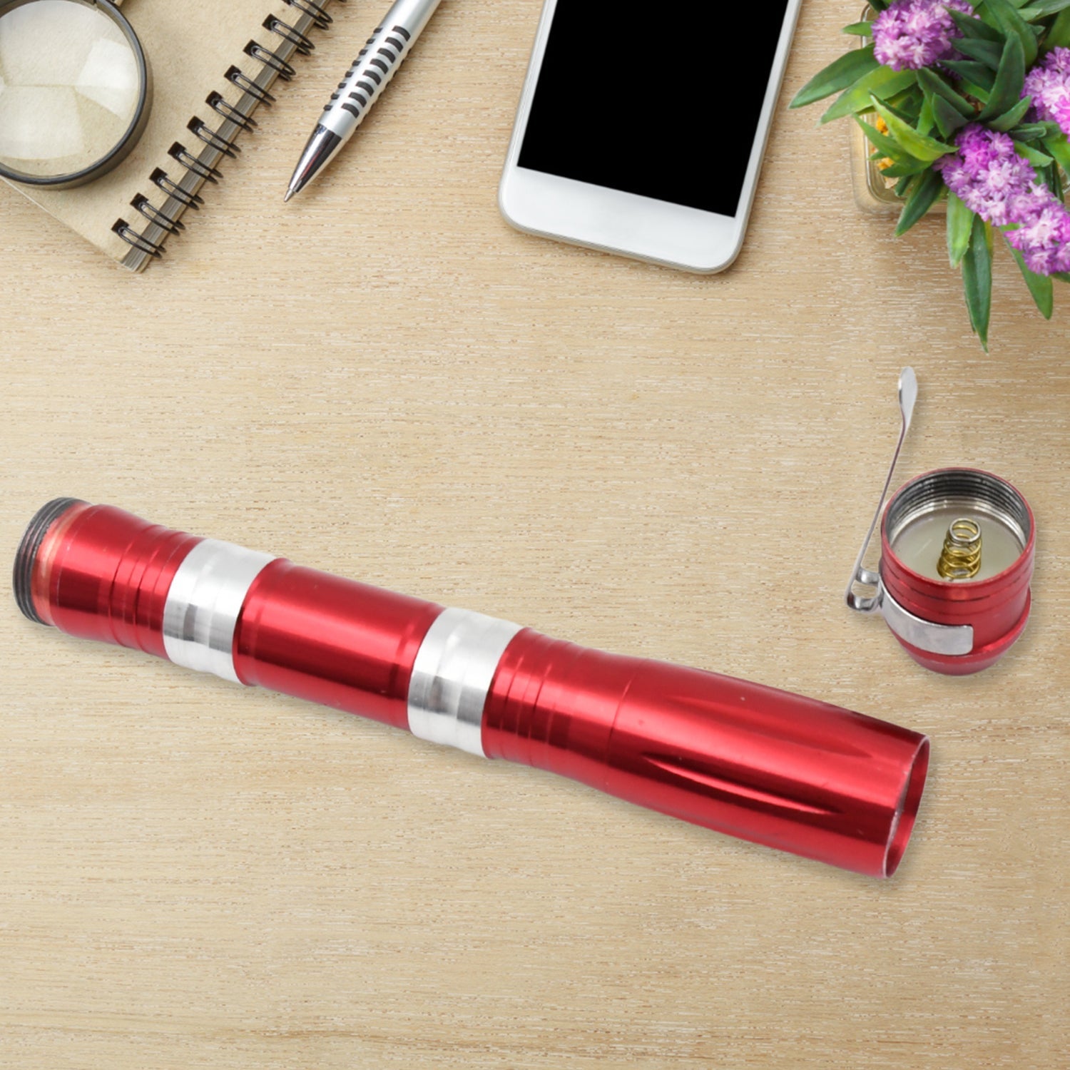 9530 Portable Mini Torch / Flashlight LED Powerful High Lumens Pen Light with Clip, Portable Pocket Compact Torch for Emergency AA Battery operated (1 Pc / Battery not included) 9530 Portable Mini Torch / Flashlight LED Powerful High Lumens Pen Light with Clip, Portable Pocket Compact Torch for Emergency AA Battery operated (1 Pc / Battery not included)